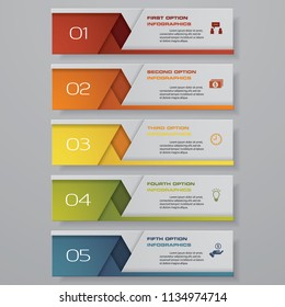 Design clean number banners template/graphic or website layout. Vector.