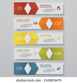 Design clean number banners template/graphic or website layout. Vector.
