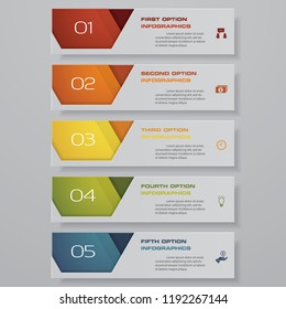 Design clean number banners template/graphic or website layout. Vector.