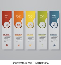 Design clean number banners template/graphic or website layout. Vector.