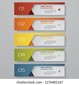 Design clean number banners template/graphic or website layout. Vector.	