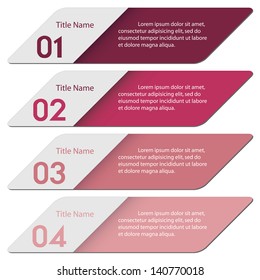 Design clean number banners template/graphic or website layout. Vector.