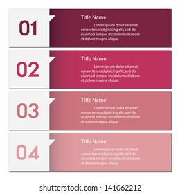 Design clean number banners template/graphic or website layout. Vector.