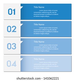 Design clean number banners template/graphic or website layout. Vector.