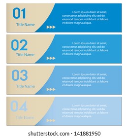 Design clean number banners template/graphic or website layout. Vector.