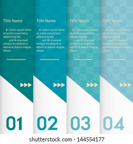 Design clean number banners template/graphic or website layout. Vector.