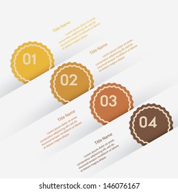 Design clean number banners template/graphic or website layout. Vector.