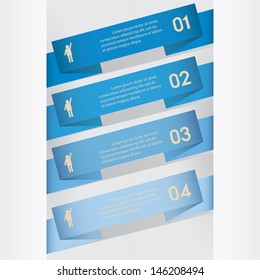 Design clean number banners template/graphic or website layout. Vector.