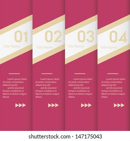 Design clean number banners template/graphic or website layout. Vector.