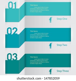 Design clean number banners template/graphic or website layout. Vector.