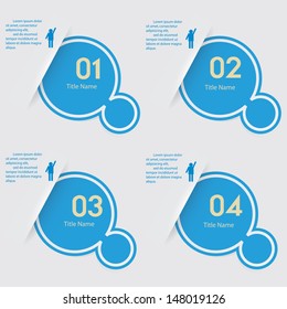 Design clean number banners template/graphic or website layout. Vector.