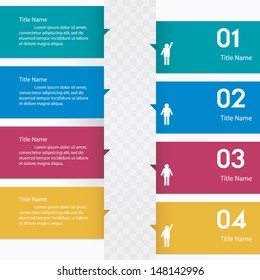 Design clean number banners template/graphic or website layout. Vector.