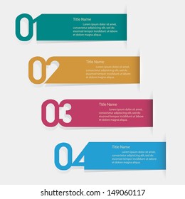 Design clean number banners template/graphic or website layout. Vector.