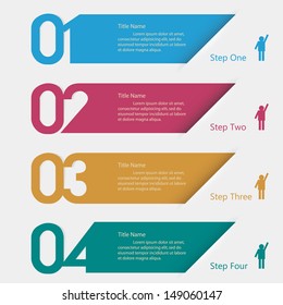 Design clean number banners template/graphic or website layout. Vector.