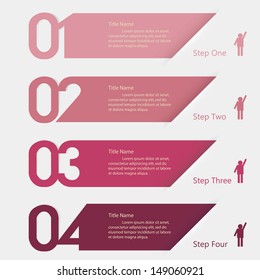 Design clean number banners template/graphic or website layout. Vector.