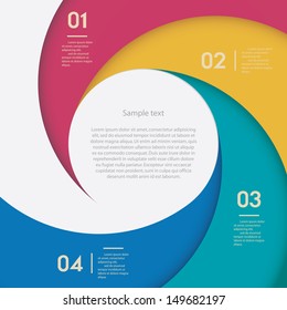 Design clean number banners template/graphic or website layout. Vector.