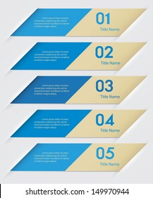 Design clean number banners template/graphic or website layout. Vector.