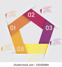 Design clean number banners template/graphic or website layout. Vector.