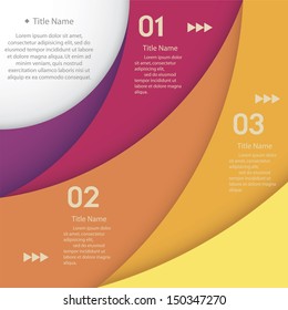 Design clean number banners template/graphic or website layout. Vector.