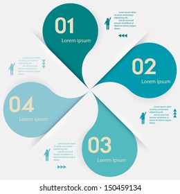 Design clean number banners template/graphic or website layout. Vector.