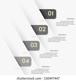 Design clean number banners template/graphic or website layout. Vector.