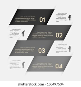 Design clean number banners template/graphic or website layout. Vector.