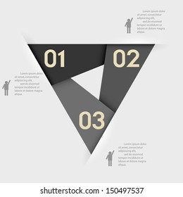 Design clean number banners template/graphic or website layout. Vector.