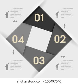 Design clean number banners template/graphic or website layout. Vector.