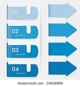 Design clean number banners template/graphic or website layout. Vector.