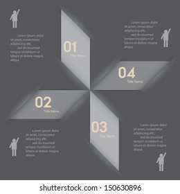 Design clean number banners template/graphic or website layout. Vector.