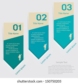 Design clean number banners template/graphic or website layout. Vector.