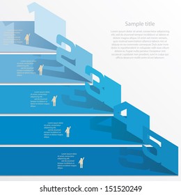 Design clean number banners template/graphic or website layout/timeline. Vector