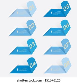 Design clean number banners template/graphic or website layout. Vector.