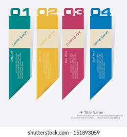 Design clean number banners template/graphic or website layout/timeline. Vector