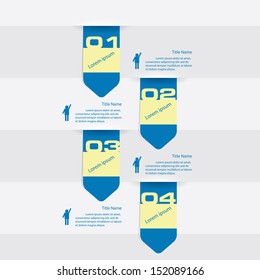 Design clean number banners template/graphic or website layout. Vector.