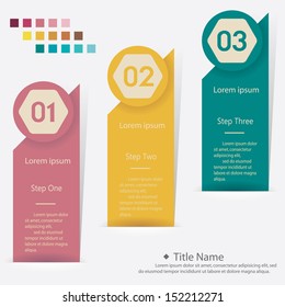 Design clean number banners template/graphic or website layout. Vector.