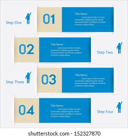 Design clean number banners template/graphic or website layout. Vector.