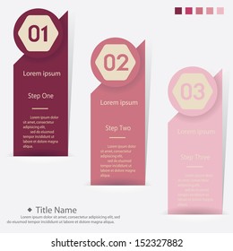 Design clean number banners template/graphic or website layout. Vector.