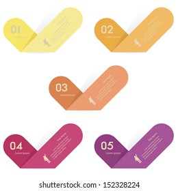 Design clean number banners template/graphic or website layout. Vector.