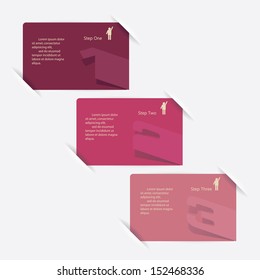 Design clean number banners template/graphic or website layout. Vector.