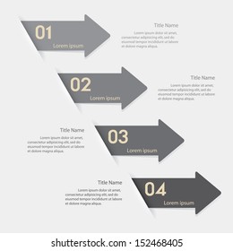 Design clean number banners template/graphic or website layout. Vector.