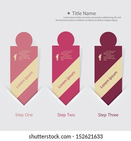 Design clean number banners template/graphic or website layout. Vector.