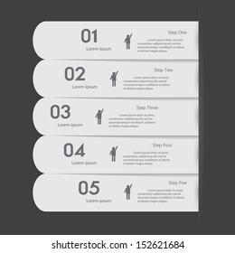 Design clean number banners template/graphic or website layout. Vector.