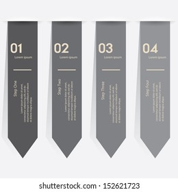 Design clean number banners template/graphic or website layout. Vector.