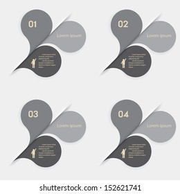 Design clean number banners template/graphic or website layout. Vector.