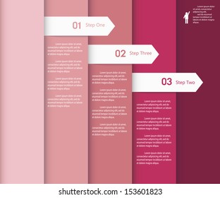 Design clean number banners template/graphic or website layout/timeline. Vector
