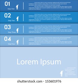 Design clean number banners template/graphic or website layout/timeline. Vector