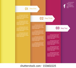 Design clean number banners template/graphic or website layout/timeline. Vector
