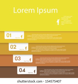 Design clean number banners template/graphic or website layout. Vector.