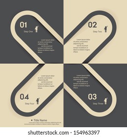 Design clean number banners template/graphic or website layout. Vector.